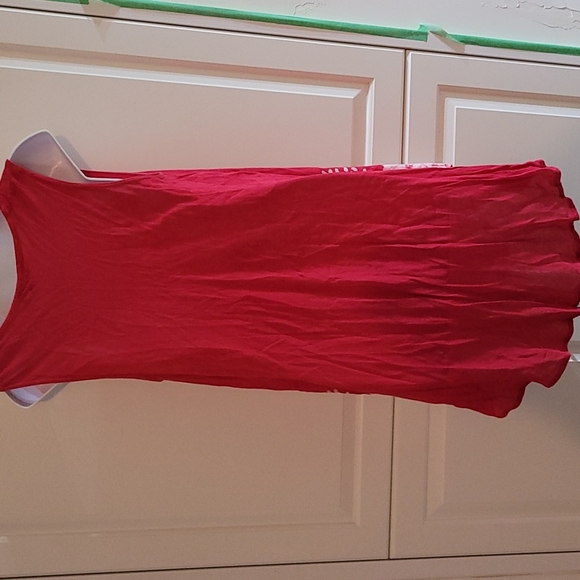 Papa Vancouver Red Pink Flowy Top Free Size - Picture 4 of 6